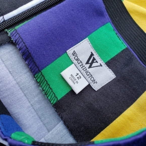 Worthington Striped Multicolor Pencil Skirt 12 - Picture 4 of 4